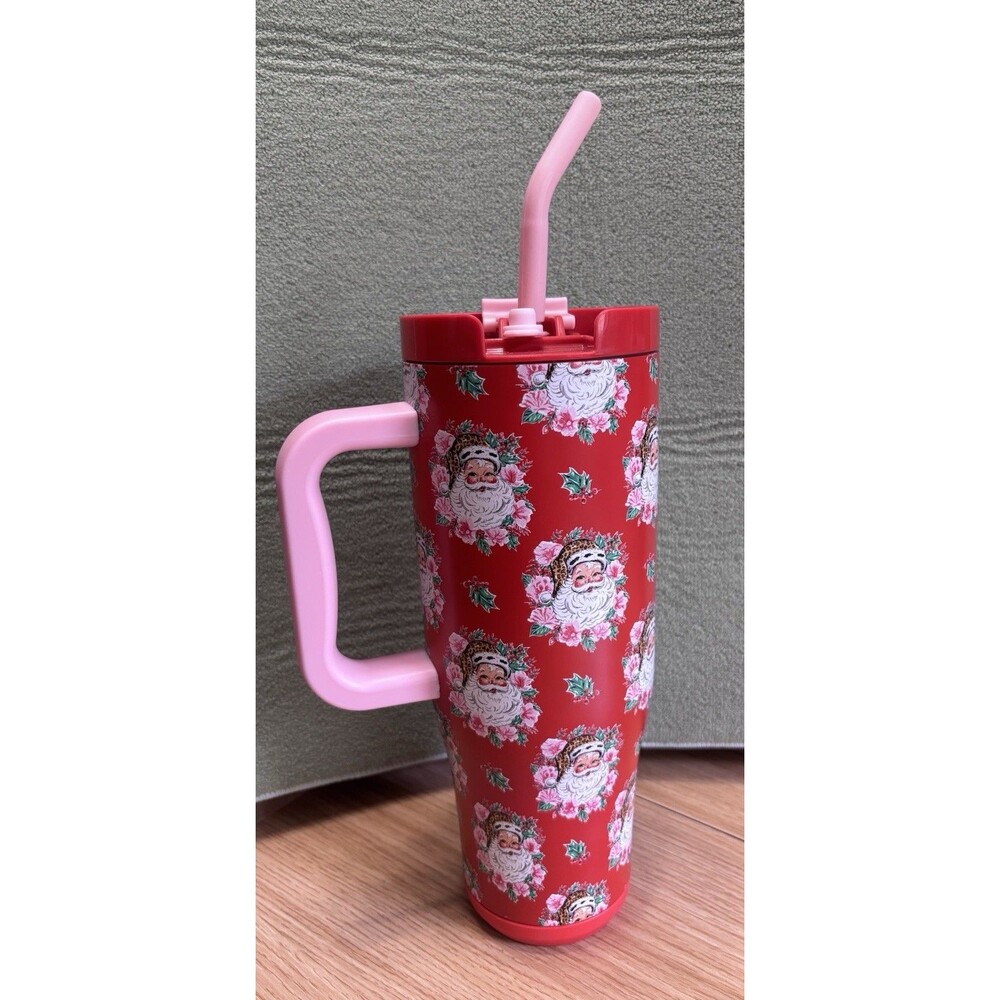 Simply Belle by Simply Southern 40oz Tumbler with Straw and Handle Christmas New